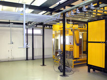 Monorail Overhead system in a Paint finishing system / powder coating system